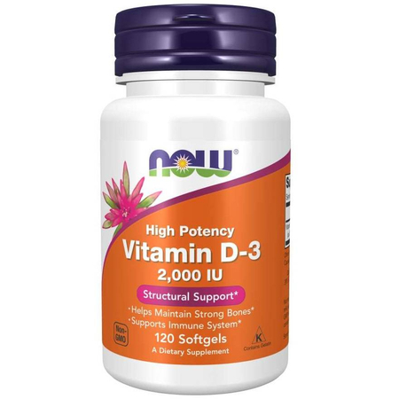 Now Foods Vitamín D3 2000 iu 120 kapsúl