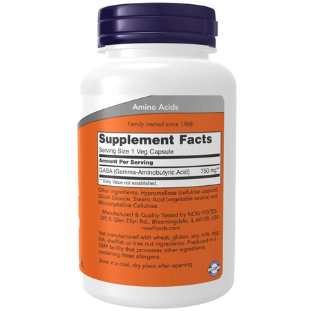 Now Foods GABA 750 mg 200 veg kapsúl