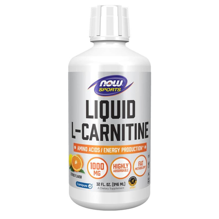 Now Foods L-Carnitine Liquid 1000 mg Citrus 946 ml