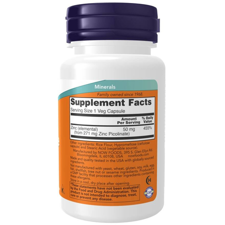 Now Foods Zinc Picolinate 50 mg 120 kapsúl
