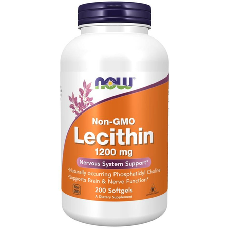 Now Foods Lecitín Sójový bez GMO 1200 mg 200 kapsúl