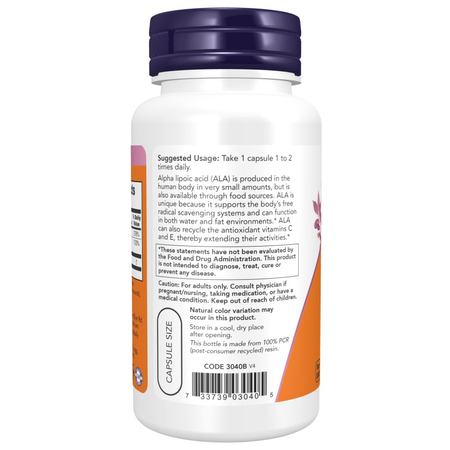 Now Foods Alpha Lipoic Acid 100 mg 60 kapsúl