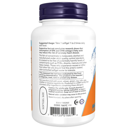 Now Foods Ultra Omega-3 Fish Oil (Bovine Gelatin) 90 kapsúl
