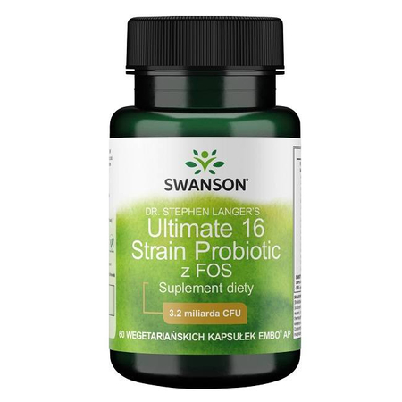 Swanson Probiotikum Dr. Stephen Langer's Ultimate 16 kmenů z FOS 60 kapsúl