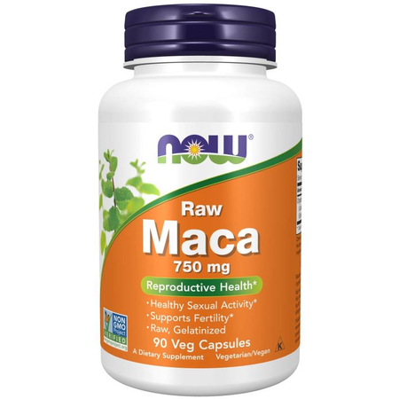 Now Foods Raw Maca 750 mg 90 kapsúl