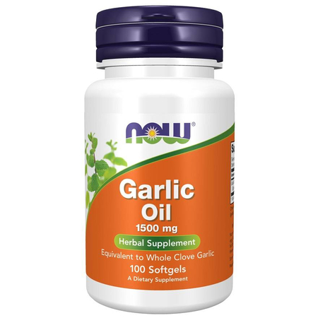 Now Foods Olej z Česnaku (Garlic Oil) 1500 mg 100 kapsúl