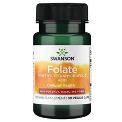 Swanson Kyselina Listová Quatrefolic 800 mcg 30 kapsúl