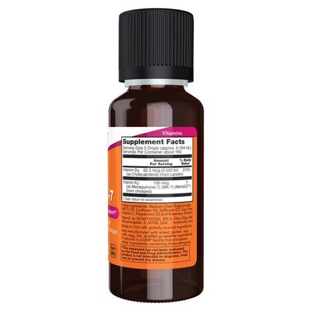 Now Foods Liquid D-3 a MK-7 30 ml kvapky