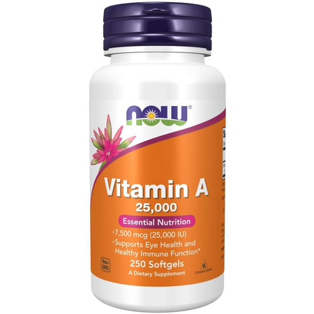 Now Foods Vitamín A 25000 iu 250 kapsúl
