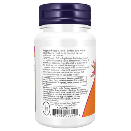 Now Foods Vitamin D-3 5000 IU 120 kapsúl