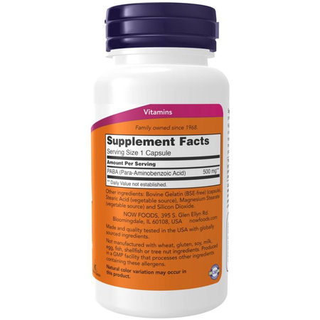 Now Foods PABA 500 mg 100 kapsúl