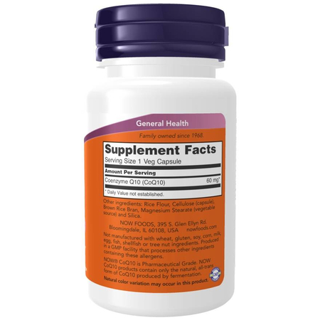 Now Foods Koenzym Q10 60 mg 180 kapsúl