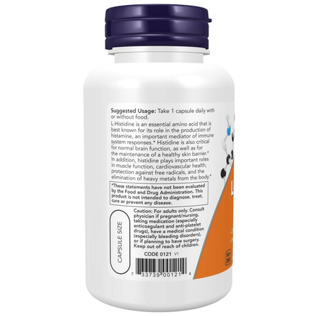 Now Foods L-Histidine 600 mg 60 kapsúl