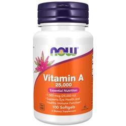 Now Foods Vitamín A 25000 iu 100 kapsúl