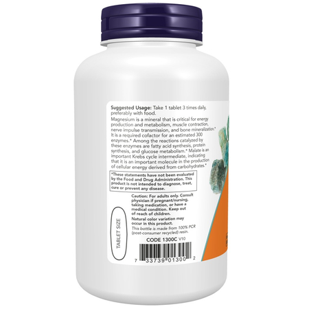 Now Foods Magnesium Malate 1000 mg 180 tabliet