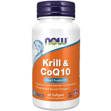 Now Foods Krillový Olej a Koenzym Q10 60 kapsúl