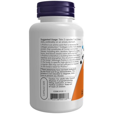 Now Foods L-Proline 500 mg 120 veg kapsúl