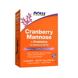 Now Foods Cranberry Mannose + Probiotics 24 sáčků