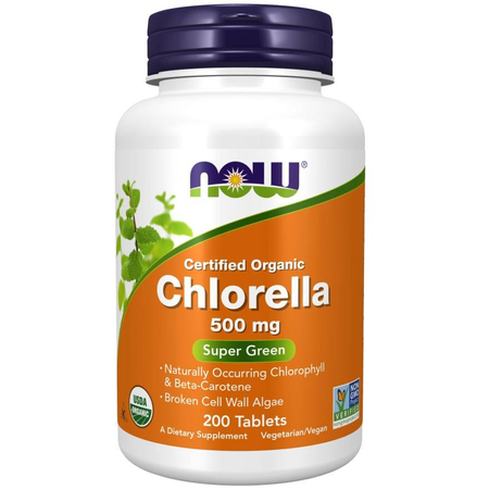 Now Foods Chlorella 500 mg 200 tabliet