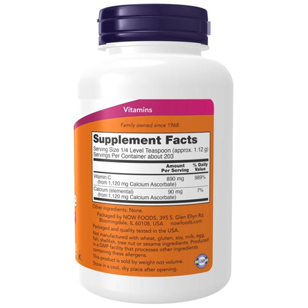 Now Foods Calcium Ascorbate Pure Pudr 227 g