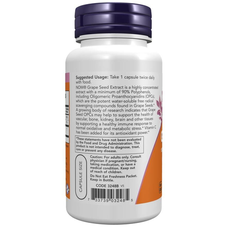 Now Foods Grape Seed 100 mg Extract 100 kapsúl