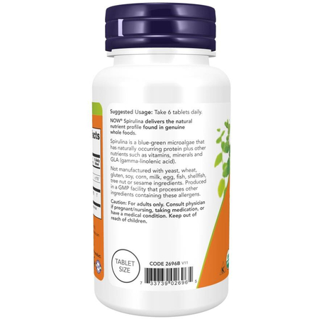 Now Foods Spirulina 500 mg 200 tabliet