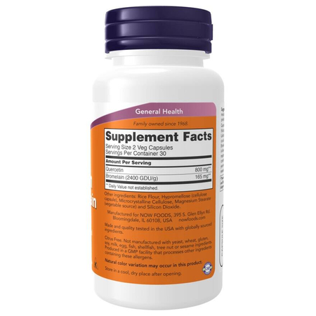 Now Foods Kvercetín s Bromelaínom 120 kapsúl