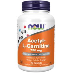 Now Foods Acetyl-L-Carnitine 750 mg 90 tabliet