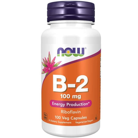 Now Foods Vitamín B2 (Riboflavin) 100 mg 100 kapsúl