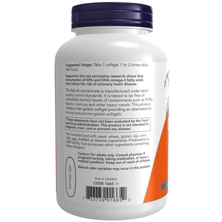 Now Foods Ultra Omega-3 Fish Gelatin) 180 kapsúl