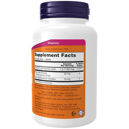 Now Foods Vitamín C 1000 mg s Šípkem + Bioflavonoidy 250 tabliet