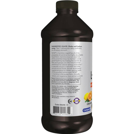 Now Foods L-Carnitine Liquid 1000 mg Citrus 473 ml