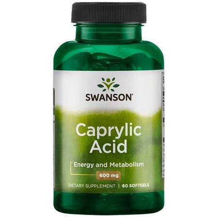 Swanson Kyselina Kaprylová 600 mg 60 kapsúl