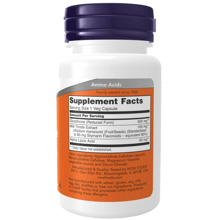 Now Foods Glutathione 500 mg 60 veg kapsúl