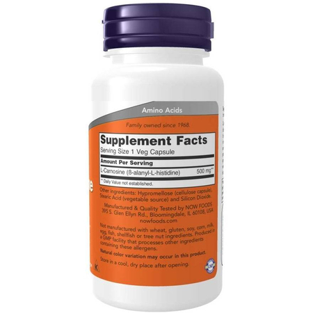Now Foods L-Carnosine 500 mg 50 veg kapsúl