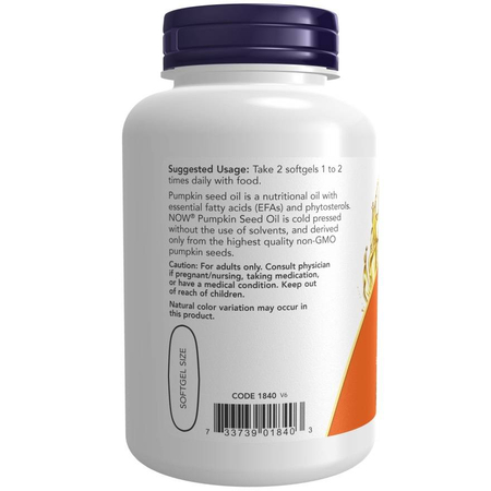 Now Foods Pumpkin Seed Oil 1000 mg 250 kapsúl