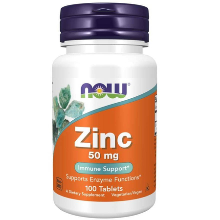 Now Foods Glukónan Zinočnatý 50 mg 100 tabliet