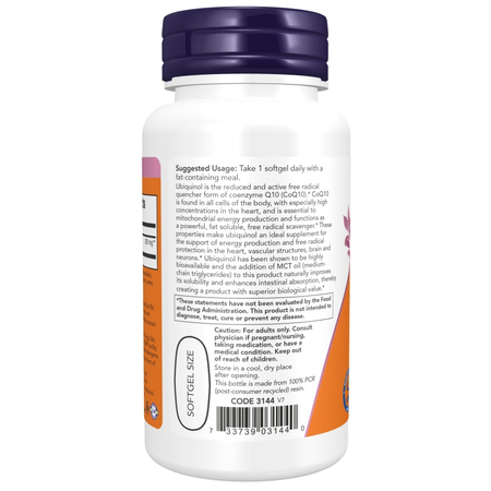 Now Foods Ubiquinol 200 mg Extra Strength 60 kapsúl