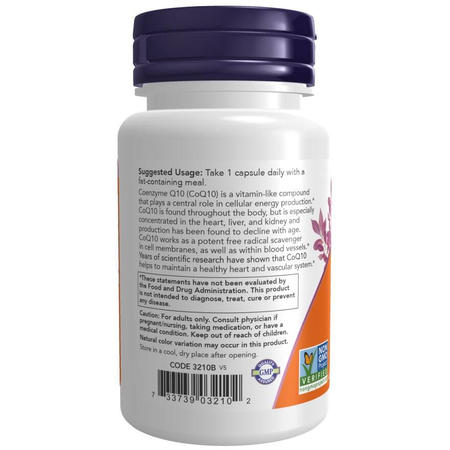 Now Foods Koenzym Q10 100 mg Hloh 30 kapsúl
