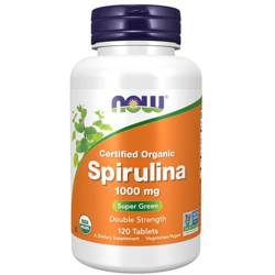 Now Foods Spirulina, Double Strength, Organic 1000 mg 120 tabliet