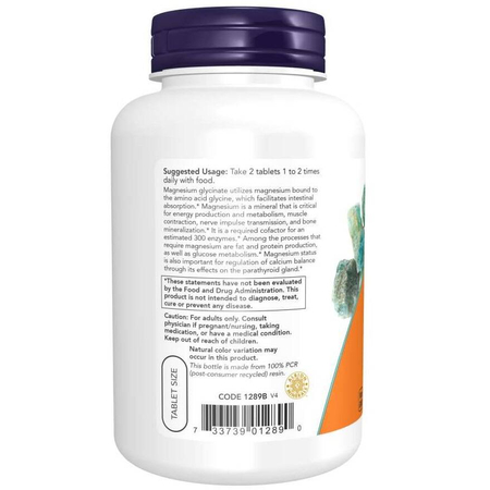 Now Foods Magnesium Glycinate 180 tabliet