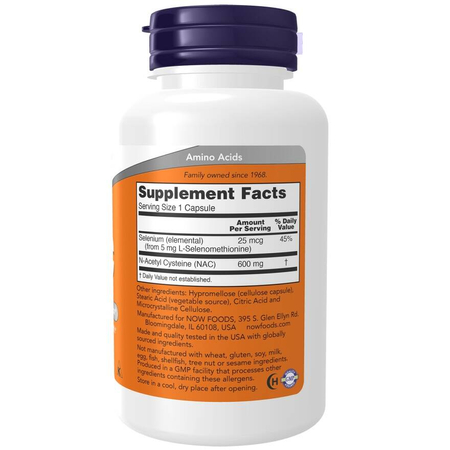 Now Foods NAC 600 mg 250 veg kapsúl