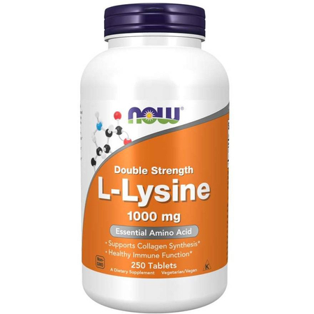 Now Foods L-Lysine 1000 mg Double Strength 250 tabliet