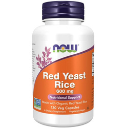 Now Foods Červená Rýže (Red Yeast Rice) 600 mg 120 kapsúl