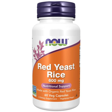 Now Foods Červená Rýže (Red Yeast Rice) 600 mg 60 kapsúl