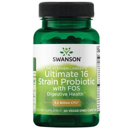 Swanson Probiotikum Dr. Stephen Langer's Ultimate 16 kmenů z FOS 60 kapsúl