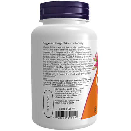 Now Foods Vitamín C 1000 mg s Šípkem + Bioflavonoidy 250 tabliet