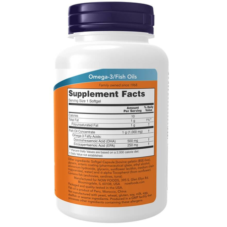 Now Foods DHA-500 Fish Oil Double Strength 90 kapsúl