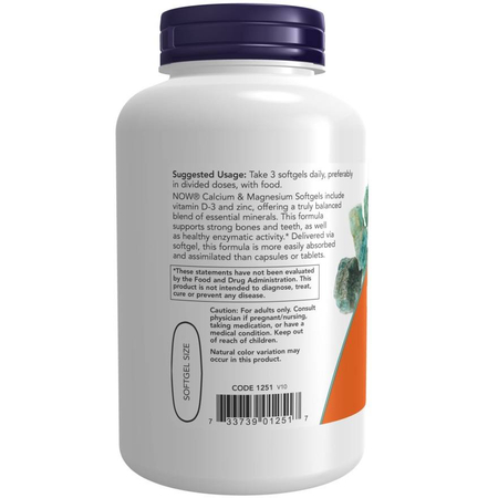 Now Foods Vápník a Magnézium 120 kapsúl