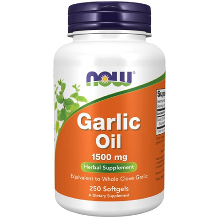 Now Foods Olej z Česnaku (Garlic Oil) 1500 mg 250 kapsúl